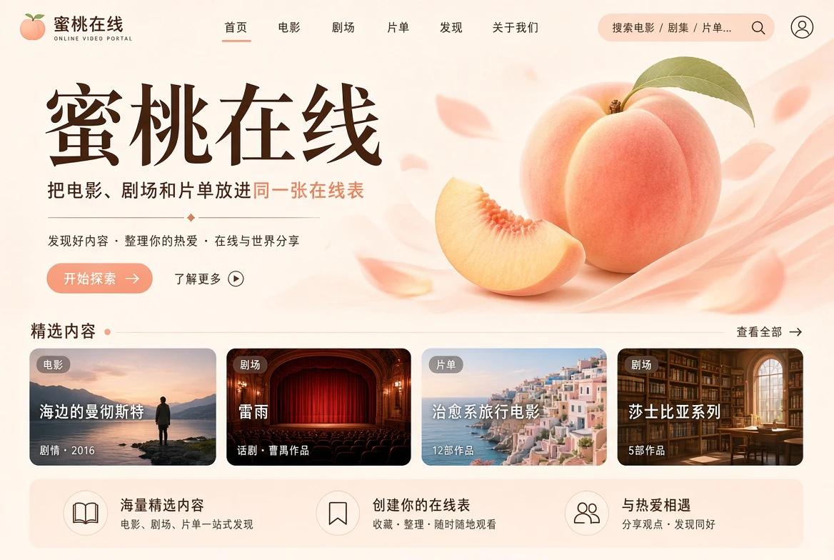 蜜桃在线影视精选首页封面